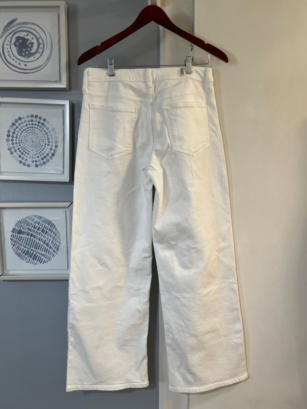 Altar'd State Women’s Size 12 White Denim Wide-Leg High-Rise Jeans - Picture 2 of 5